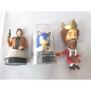 Collectible Toys 3pc Hans Solo Topper, Funko NFL Football Bobblehead, Sonic PODZ